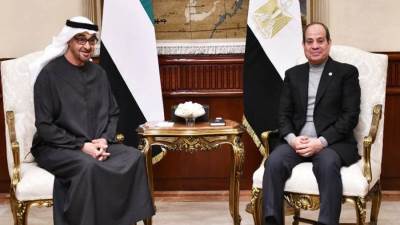 الرئيس السيسي: سعدت اليوم باستقبال الشيخ محمد بن زايد آل نهيان في بلده الثاني مصر