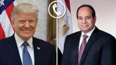 السيسي يتلقي إتصالاً هاتفياً من ترامب بشأن تعزيز العلاقات الثنائية 