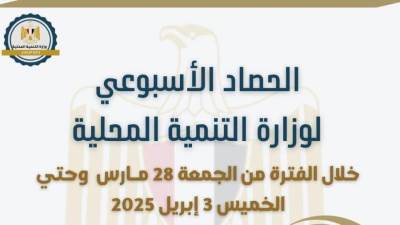 تعرف على أبرز أنشطة وزارة التنمية المحلية خلال أسبوع