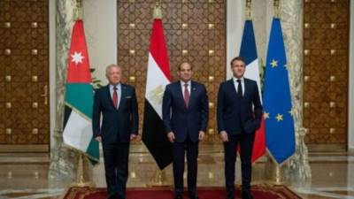 نص البيان المشترك المصري الأردني الفرنسي فى ختام القمة الثلاثية بالقاهرة