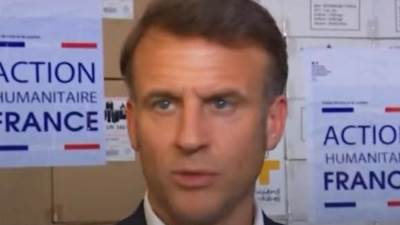 ماكرون: الوضع الانسانى فى غزة لا يمكن التساهل معه