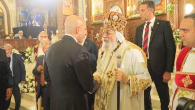 وزير التعليم يشارك في قداس عيد القيامة المجيد بالكاتدرائية المرقسية بالعباسية