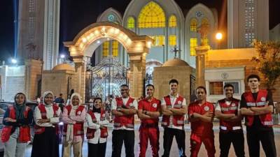 الهلال الأحمر المصري يشارك في تأمين احتفالات عيد القيامة بـ 50 كنيسة على مستوى الجمهورية