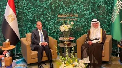 وزير الخارجية والهجرة يلتقي بوزير الطاقة السعودي