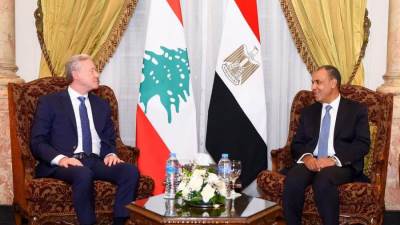 وزير الخارجية والهجرة يستقبل وزير خارجية لبنان