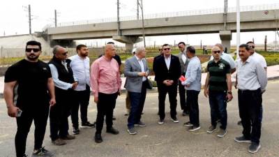 "الشربيني" يوجه بضرورة الاهتمام بالصيانة الدورية لأعمال الزراعة والمسطحات الخضراء بالمشروع بجانب صيانة مختلف الواجهات للعمارات