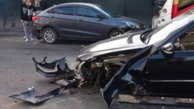 حادث اليوم..  انصدام 4 سيارات في حادث كوبرى أكتوبر