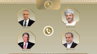 اتصالات لوزير الخارجية والهجرة مع نظيريه العماني والإيراني ومبعوث الرئيس الأمريكي للشرق الأوسط