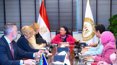  وزيرة البيئة تستقبل رئيسة وفد الاتحاد الأوروبي بالقاهرة لبحث سبل التعاون في تحقيق التحول الاخضر 