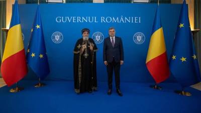 البابا تواضروس يبحث مع رئيس وزراء رومانيا الحوار الثقافي وقضايا التعايش المشترك