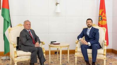 عاهل الأردن ورئيس الجبل الأسود يبحثان الجهود المبذولة للتوصل لتهدئة شاملة بالإقليم