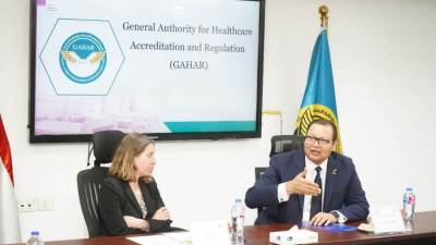 رئيس هيئة الاعتماد والرقابة الصحية يستقبل وفد الوكالة الفرنسية للخبرة الفنية الدولية "Expertise France"