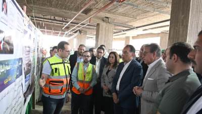 رئيس الوزراء يتفقد مشروع إنشاء مستشفى أورام طنطا الجديد