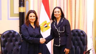 وزيرة التضامن تلتقي وزيرة الشؤون الاجتماعية بالجمهورية اللبنانية