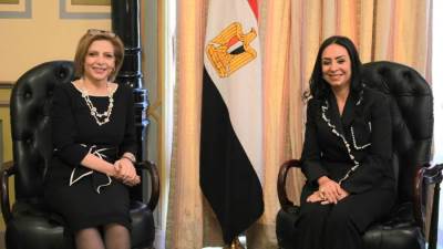 وزيرة التضامن تلتقي المديرة الإقليمية للتنمية البشرية بمنطقة الشرق الأوسط وشمال إفريقيا بالبنك الدولي