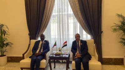 لقاء وزير الخارجية والهجرة مع نظيره الموريتاني