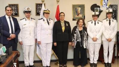 وفد من كلية الشرطة الرواندية وكبار الضباط الأفارقة يزور "قومي المرأة" للاطلاع على جهود التمكين والحماية