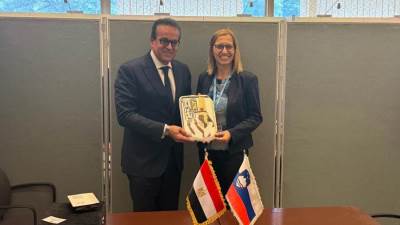 وزير الصحة يلتقى وزيرة صحة سلوفينيا لبحث التعاون في العديد من المجالات الطبية