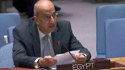 مندوب مصر لدى الأمم المتحدة: لعبت مصر دورا رئيسيا فى تيسير الاستجابة الإنسانية لغزة