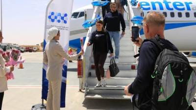 مطار مرسى مطروح الدولي يستقبل أولى الرحلات السياحية القادمة من بولندا