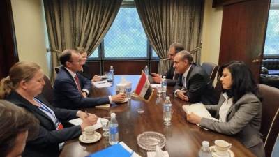 وزير الخارجية والهجرة يلتقى مع نظيره النرويجي