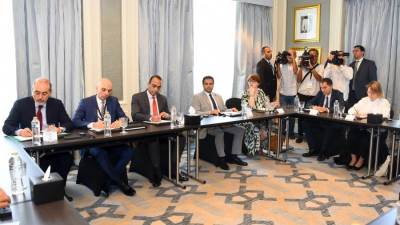 وزير الخارجية والهجرة يلتقى بأعضاء لجنة العلاقات مع دول المشرق بالبرلمان الأوروبى