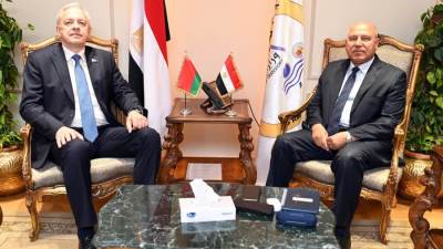 وزير النقل يبحث مع وفد من مجلس النواب البيلاروسي وضع خارطة للتعاون