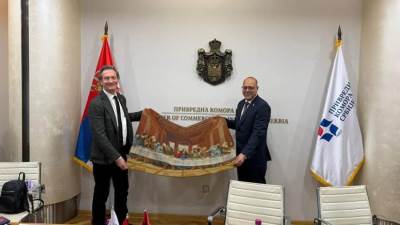 وزير العمل يستكمل لقاءاته في صربيا بإجتماع مع رئيس غرفة التجارة والصناعة