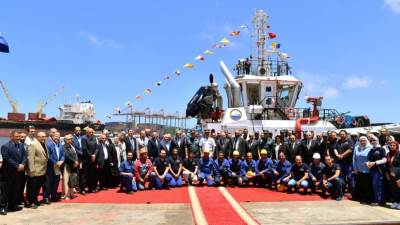 المتحدث العسكرى : القوات البحرية تستلم القاطرة الأولى رأس الحكمة طراز (ASD)  من شركة ترسانة الأسكندرية