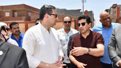 وزير الرياضة ومحافظ دمياط يتفقدان منشآت مركز شباب التوفيقية ضمن مبادرة "حياة كريمة"