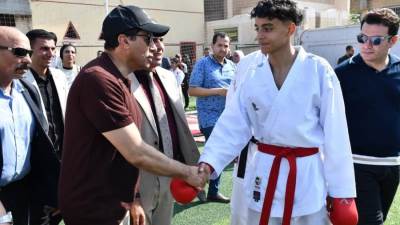 وزير الشباب والرياضة ومحافظ دمياط يتفقدان الطرح الاستثماري ومشروع الموهبة والبطل الأوليمبي بمركز شباب فارسكور