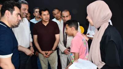  وزير الشباب والرياضة ومحافظ دمياط يتفقدان الأنشطة والفعاليات المتنوعة بمركز شباب كفر سعد