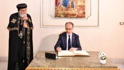 البابا تواضروس يستقبل رئيس وزراء صربيا بالمقر البابوي