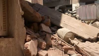 انهيار عقارين في حدائق القبة.. واستمرار جهود الإنقاذ