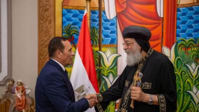 شيخ الأزهر والبابا تواضروس الثاني يستقبلان رئيس شركة تنمية الريف المصرى الجديد