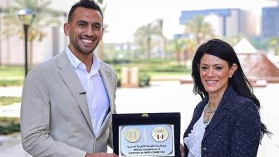 “المشاط” تُشارك في الاحتفال بـ«اليوم الأولمبي» وتُكرم لاعبة مصر بعد فوز منتخب السيدات بالميدالية البرونزية لأول بطولة أفريقية لـ«كرة القدم الأمريكية للعلم»