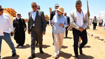 وزيرة البيئة ومحافظ جنوب سيناء يفتتحان مشروع تطوير قرية الغرقانة بمحمية نبق