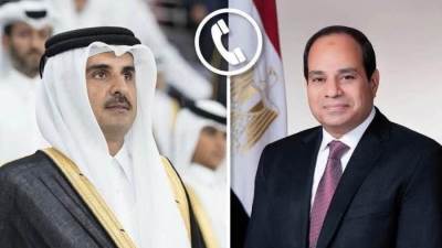 السيسي يجري إتصال لأمير قطر ويؤكد رفضه لإنتهاك سيادة الدولة القطرية