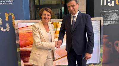 وزير الزراعة يلتقي نظيرته الفرنسية لبحث التعاون المشترك على هامش اجتماعات روما