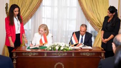 وزير الخارجية والهجرة يجرى مشاورات سياسية مع نظيرته النمساوية