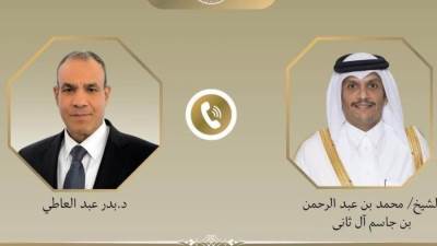 اتصال هاتفي بين وزير الخارجية والهجرة ونظيره القطري