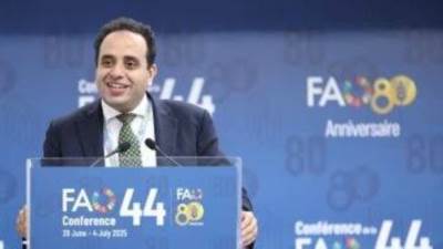 المصرى مينا رزق يفوز برئاسة المجلس التنفيذى للفاو لمدة 4 سنوات بالإجماع