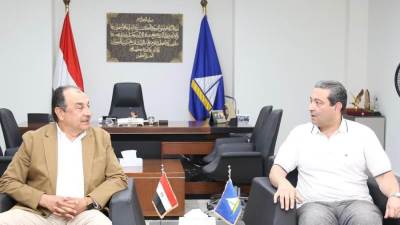 وزير قطاع الأعمال العام يلتقي محافظ دمياط في مستهل زيارته للمحافظة لتفقد عدد من المنشآت الصناعية والفندقية التابعة
