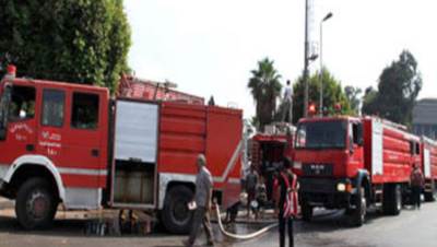 رجال الحماية المدنية يعلنون السيطرة على حريق سنترال رمسيس وبدء عمليات التبريد