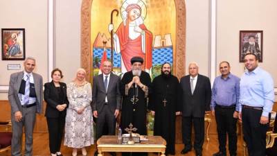 رئيس البنك الزراعي المصري يلتقي قداسة البابا تواضروس الثاني للتوسع في تمويل مشروعات الأديرة