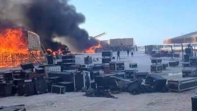 عاجل| اندلاع حريق فجر اليوم بقرية هايسندا رأس الحكمة في حفل تيكنو دون اصابات ووفيات