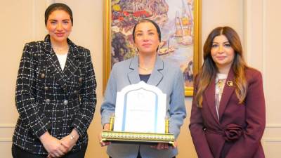 تكريم وزيرة البيئة من قبل مبادرة "أنتى الأهم" لاختيارها أمينًا تنفيذيًا لاتفاقية الأمم المتحدة لمكافحة التصحر