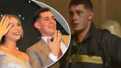 الضابط نور امتياز أحد أبطال إطفاء حريق سنترال رمسيس يحتفل بخطوبته