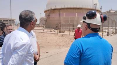 رئيس الجهاز التنفيذي لمشروعات المياه والصرف" يتفقد تشغيل وصيانة محطة معالجة الجبل الأصفر بطاقة 2.5 مليون م3/يوم