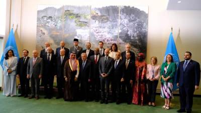 وزير الخارجية والهجرة يشارك في المؤتمر الدولي رفيع المستوى للتسوية السلمية لقضية فلسطين وتنفيذ حل الدولتين